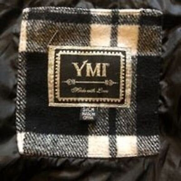 YMI black white check plaid pattern jacket coat full zipper short cool street - Picture 3 of 16
